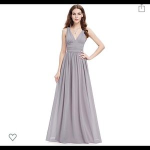 GRAY BRIDESMAID DRESS
